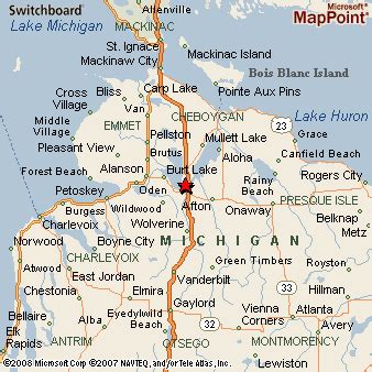 Indian River, Michigan Area Map & More