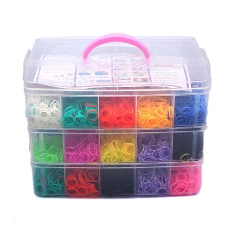 7500pcs Colorful Rubber Loom Bands Box Set DIY Bracelet Kit - Walmart.com - Walmart.com