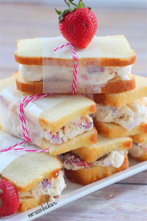 Strawberry Shortcake Ice Cream Sandwiches • Pint Sized Baker