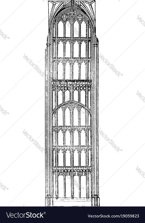 Perpendicular style architecture Royalty Free Vector Image