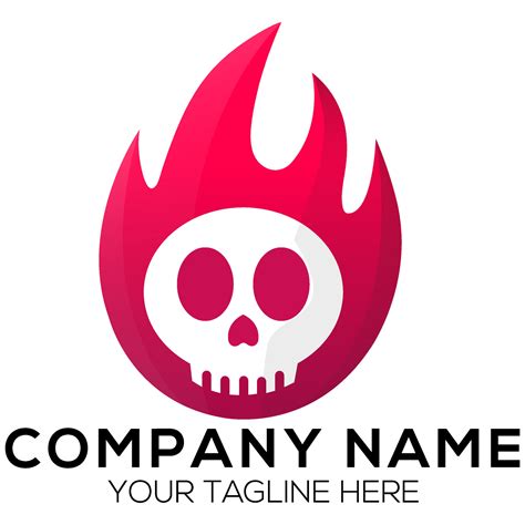 fire skull logo vector design. logo template 27468551 Vector Art at ...