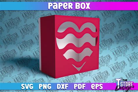 Heart Papercut Gift Box SVG Design|Paper Box|Gift (2855777)