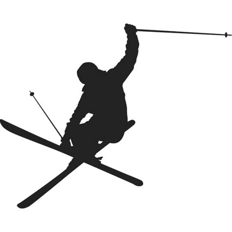 Skiing Clip art Silhouette Wall decal - skiing png download - 800*800 - Free Transparent Skiing ...
