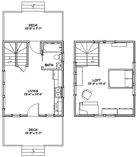 16x20 House 1-bedroom 1-bath 574 Sq Ft PDF Floor Plan - Etsy | Tiny ...