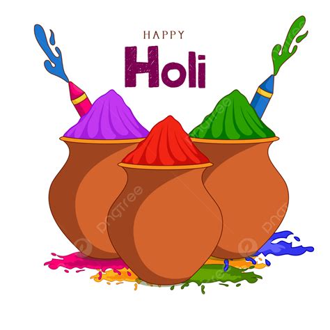 Holi Color Vector Design Images, Colorful Matka Holi, Colorful Drawing, Color Drawing, Holi Ke ...