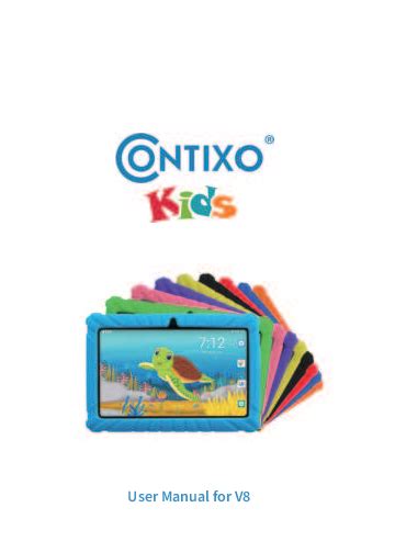 Contixo Kids Tablet V8 User Manual: Navigation, Memory Card, and Parental Control