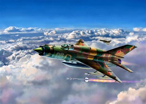 Military Mikoyan-Gurevich MiG-21 Jet Fighters Jet Fighter Aircraft ...