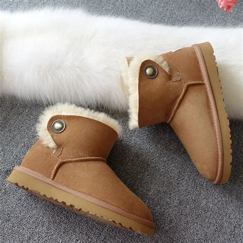 High quality snow boots 2017 autumn and winter new Australia's 100% natural sheep fur boots free ...