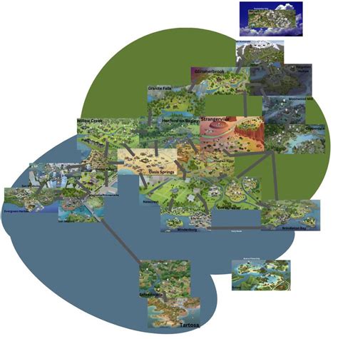 Sims 4 World Map (Updated) : r/Sims4