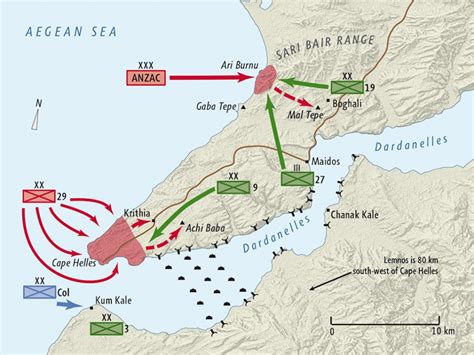 Gallipoli invasion map | NZHistory, New Zealand history online