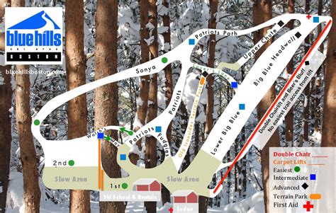 Blue Hills Ski Area Pistenplan - Freeride