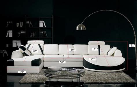 T57B Ultra modern sectional sofa | Black Design Co