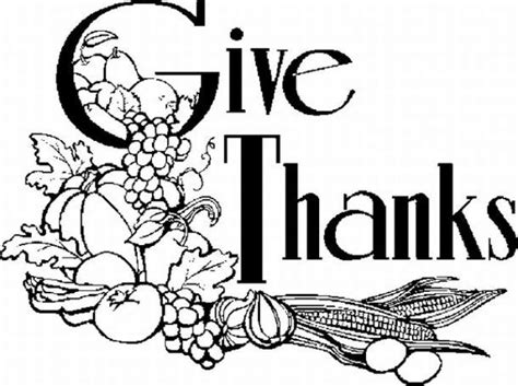 Thanksgiving black and white give thanks black and white clipart | Thanksgiving coloring pages ...