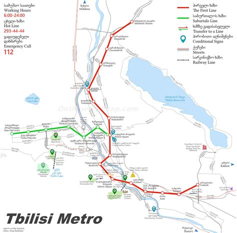 Tbilisi metro map - Ontheworldmap.com