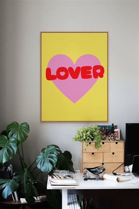 Lover Art Print, Love Heart Poster, Valentine's Day Decor, TS Lyric Art ...