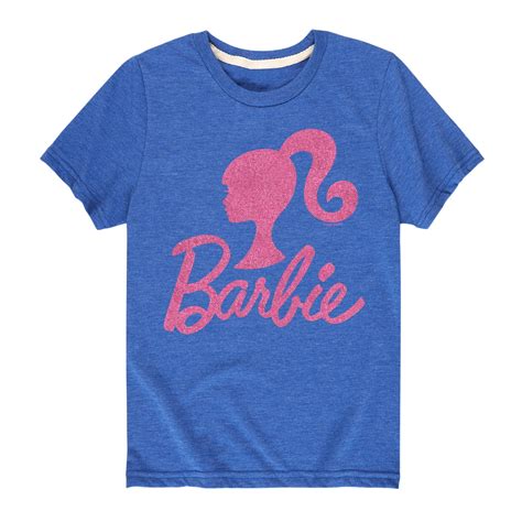Barbie - Barbie Logo Pink Glitter Transfer - Toddler And Youth Short Sleeve Graphic T-Shirt ...
