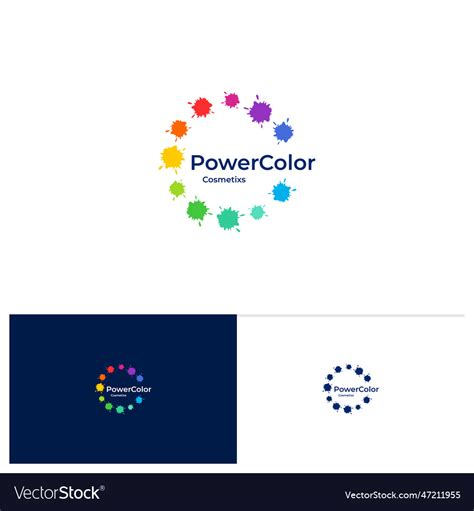 Color circle logo template creative Royalty Free Vector