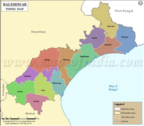 Baleshwar Tehsil Map, Baleshwar Tehsils