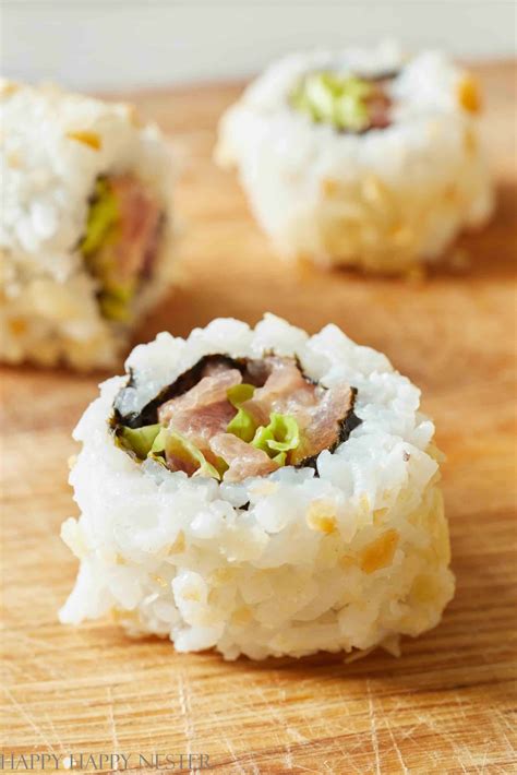 Spicy Tuna Roll Recipe (Inside Out Roll) - Happy Happy Nester