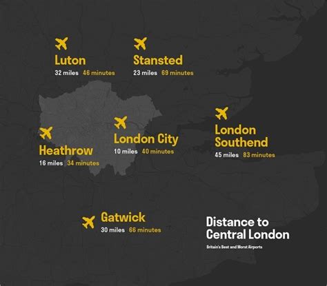 Map London Airports Locations - Map Of Counties Around London