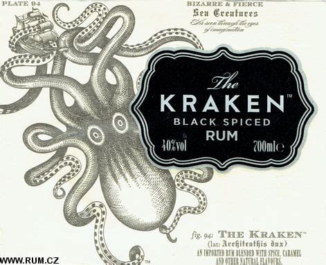 Rum od Kraken Rum Co, Lawrenceburg, IN - USA - Petrovy rumové etikety