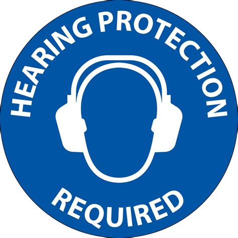 Notice Hearing Protection Required Sign On White Background 11449324 ...