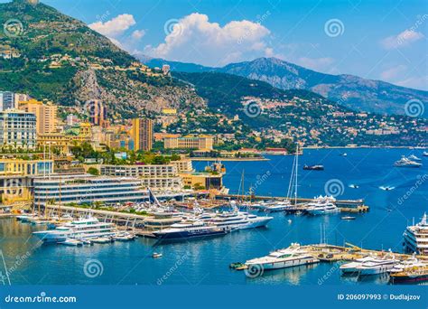 Port Hercule in Monaco stock image. Image of tourism - 206097993