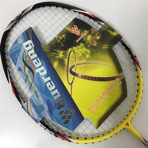 4U Professional badminton racket Head light badminton racket yellow rackets max 30Lbs-in ...