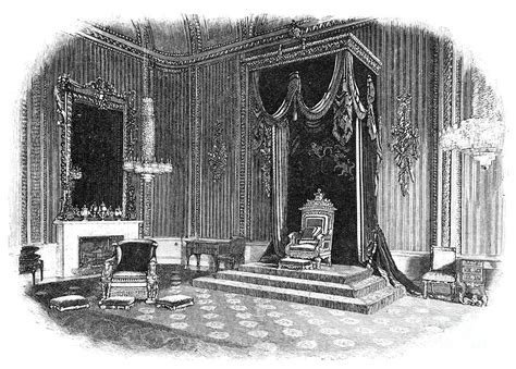 Buckingham Palace The Throne-room Drawing by Print Collector - Fine Art ...