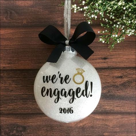 Engaged Ornament 2022, Engagement Gifts For Couples, Personalized ...