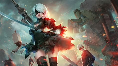 1242x2688 New Nier Automata Art Iphone XS MAX Wallpaper, HD Games 4K Wallpapers, Images, Photos ...