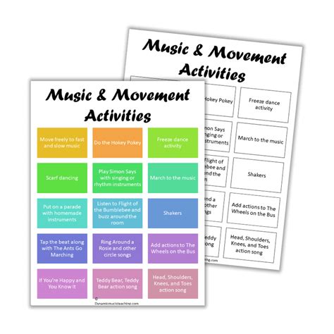 Music & Movement Activities for 3-5 Year Olds - Dynamic Music Teaching