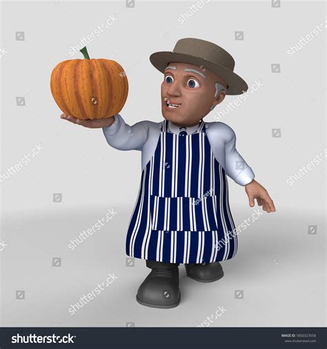 3d Render Cartoon Butcher Character Stock Illustration 1856323558 ...