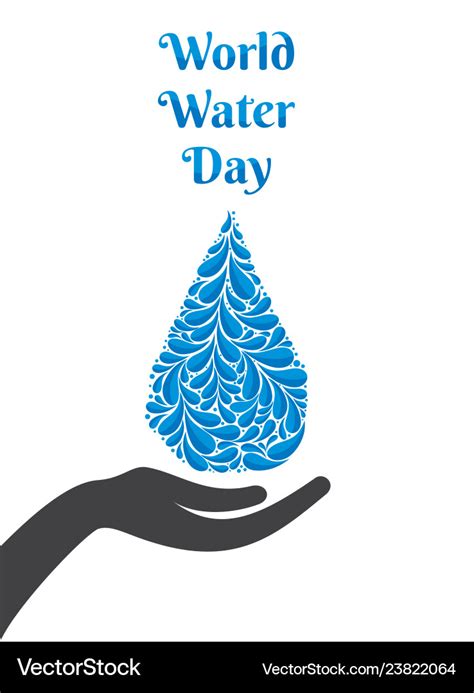 World water day poster concept Royalty Free Vector Image