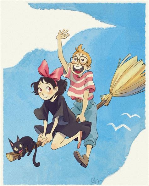 Kiki!! . . . . . . #kiki #ghibli #tombo #kikisdeliveryservice #painting #drawing #fanart #movie ...