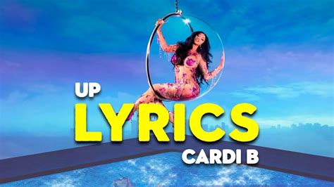 Cardi B - Up (Lyrics) - YouTube in 2021 | Cardi b, Lyrics, Cardi