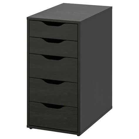 ALEX drawer unit, black-brown, 141/8x271/2" - IKEA
