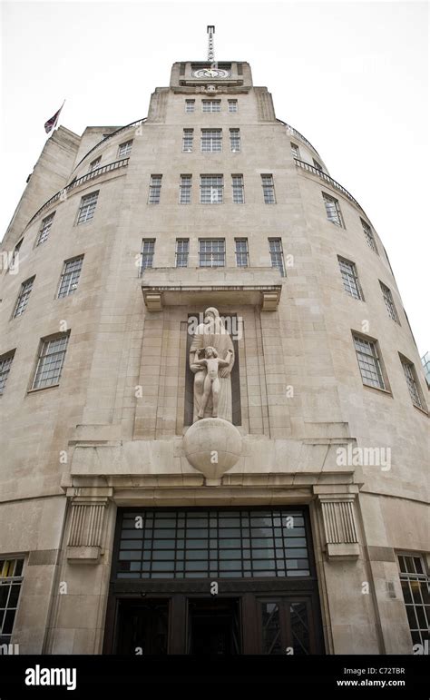 Eric Gill sculptures of Prospero and Ariel on the facade of BBC ...