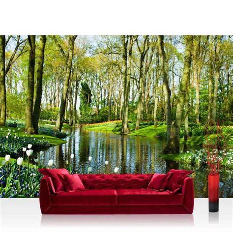 Aliexpress.com : Buy Custom Wallpaper Murals Large Wall Forest River Wall Mural Wall Stickers De ...