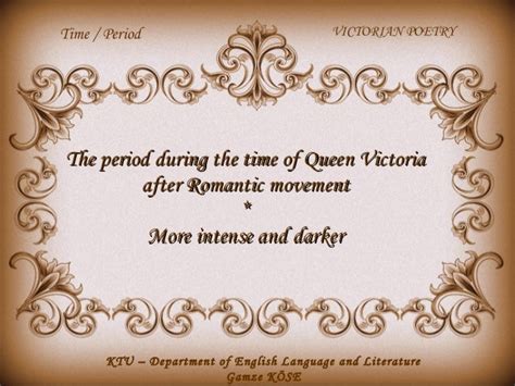 Victorian poetry elements