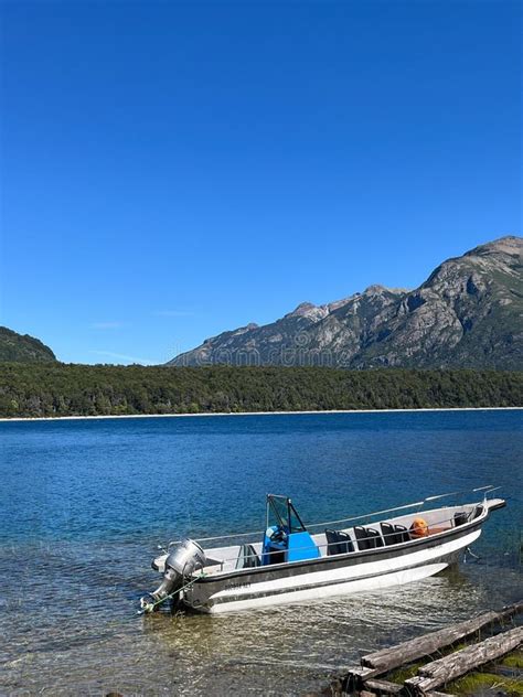 Boat on the Lake in San Martin De Los Andes Stock Photo - Image of lake ...