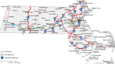 Road Map Of Western Massachusetts - Brandy Tabbitha