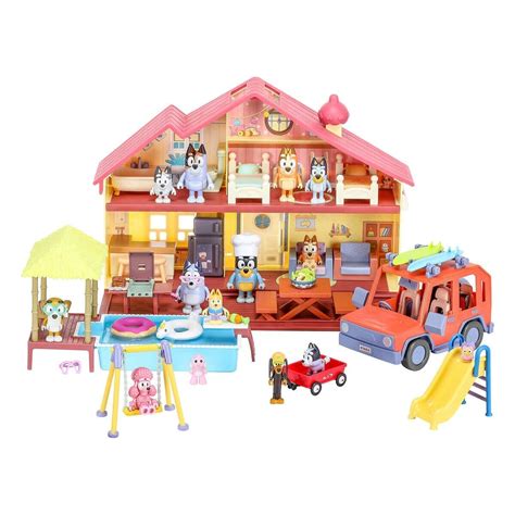 NEW BLUEY Ultimate Mega PLAY SET 40+ Pieces Disney Fun Moose Toy House Car Pool | eBay