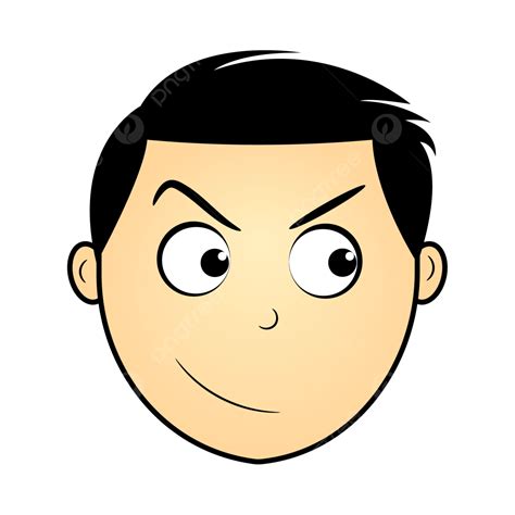 Sneaky Smile Boy Face Expression Cartoon Vector Transparent, Sneaky Smile, Cartoon, Sneaky Boy ...