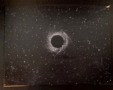 Original Black Hole Art on Canvas | Etsy