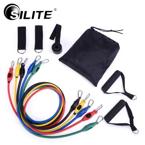 SILITE Fitness Equipment Pull Rope Resistance Bands Crossfit Exercise ...