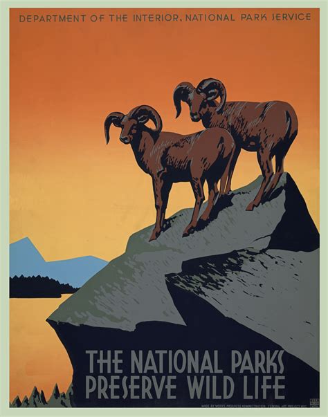 Vintage National Park Poster Free Stock Photo - Public Domain Pictures