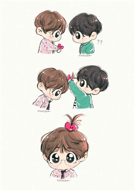 Bts Fanart | ♡ | Bts fanart, Vkook fanart, Bts chibi