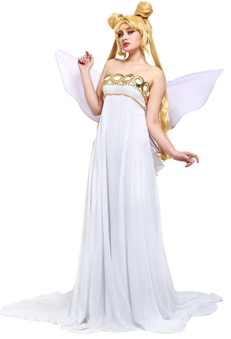 Sailor Moon Neo Queen Serenity Cosplay Dress Costume with Butterfly Bow ...