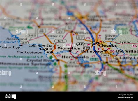 Dunnellon florida on a map hi-res stock photography and images - Alamy